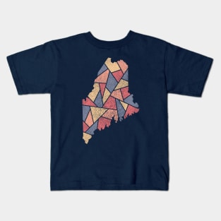 Maine Mosaic - Harbor Dawn Kids T-Shirt